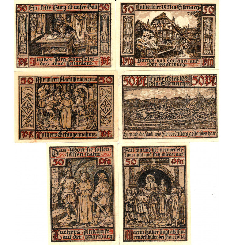 Alemania Set 6 Notgelds 1921